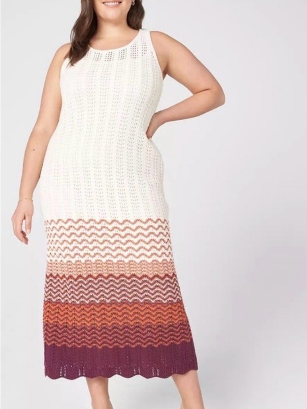 Lane Bryant crochet maxi dress plus size